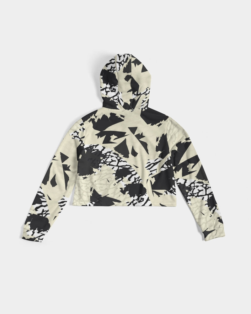 Reimaged 3’s (Elephant print Multi) Women's Cropped Hoodie