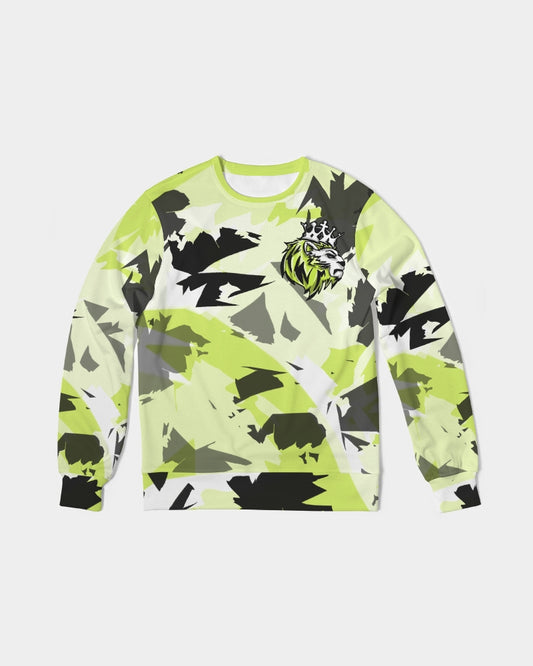 Visionaire Retro 1 High (Green/Multi) Men's Classic French Terry Crewneck Pullover