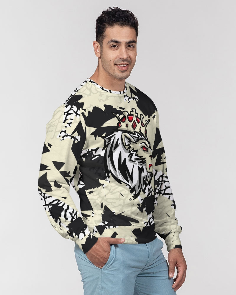 Reimaged 3’s (Elephant print Multi) Men's Classic French Terry Crewneck Pullover