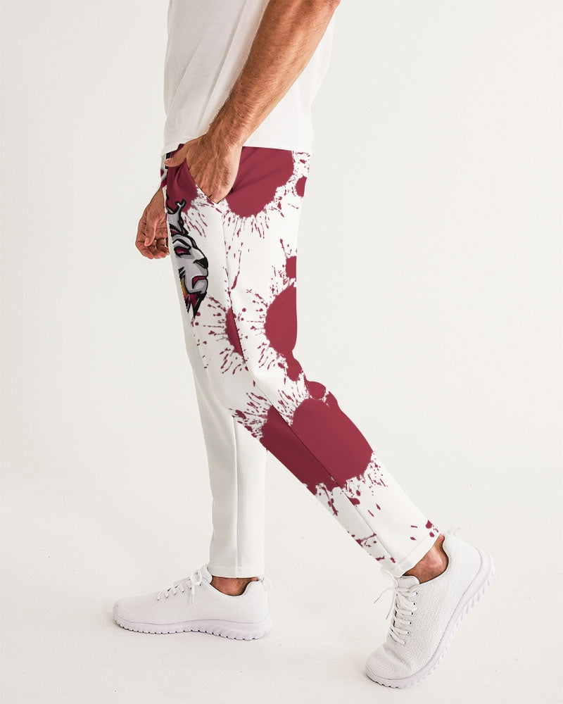 Cardinal 3’s (White/Red Splatter) Men's Joggers