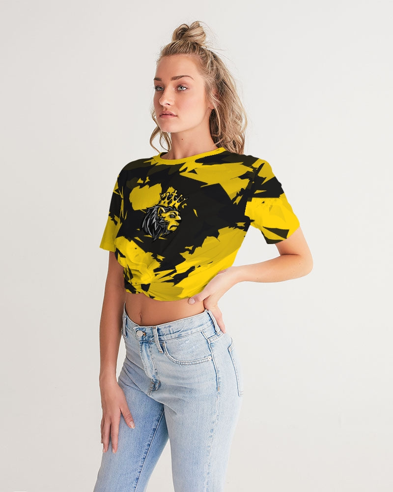 Thunder 4’s (Multi) Women's Twist-Front Cropped Tee