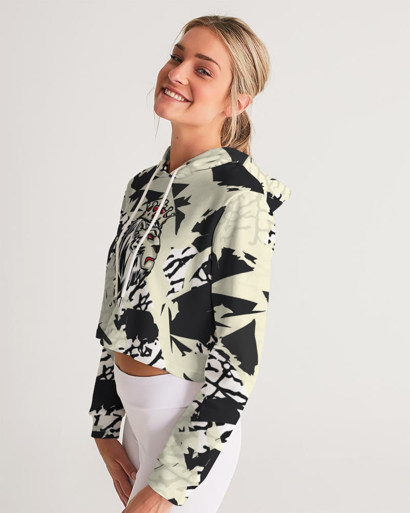 Reimaged 3’s (Elephant print Multi) Women's Cropped Hoodie