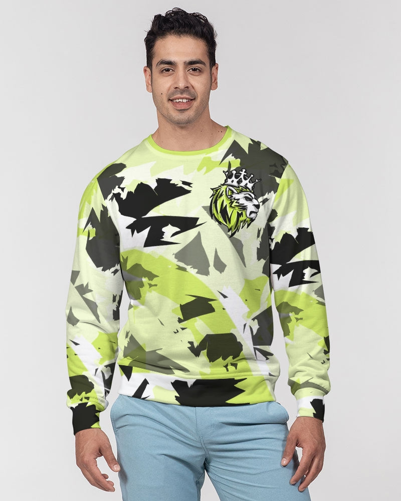 Visionaire Retro 1 High (Green/Multi) Men's Classic French Terry Crewneck Pullover