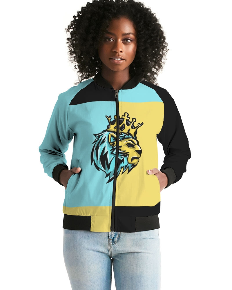 Aqua 5’s (Square) Women's Bomber Jacket