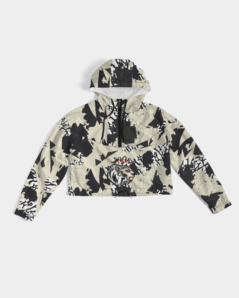 Reimaged 3’s (Elephant print Multi) Women's Cropped Windbreaker