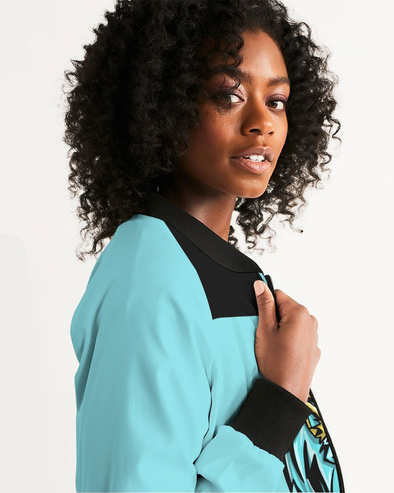 Aqua 5’s (Square) Women's Bomber Jacket