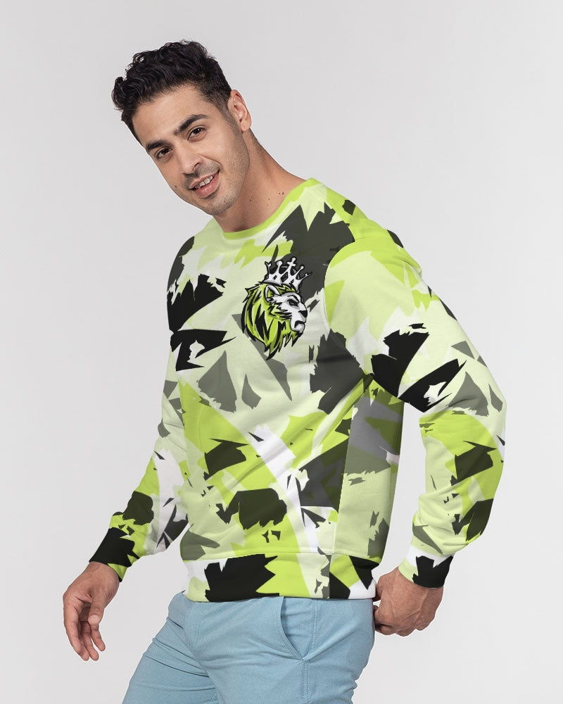 Visionaire Retro 1 High (Green/Multi) Men's Classic French Terry Crewneck Pullover