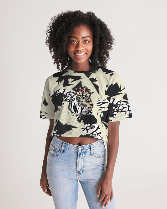 Reimaged 3’s (Elephant print Multi) Women's Lounge Cropped Tee