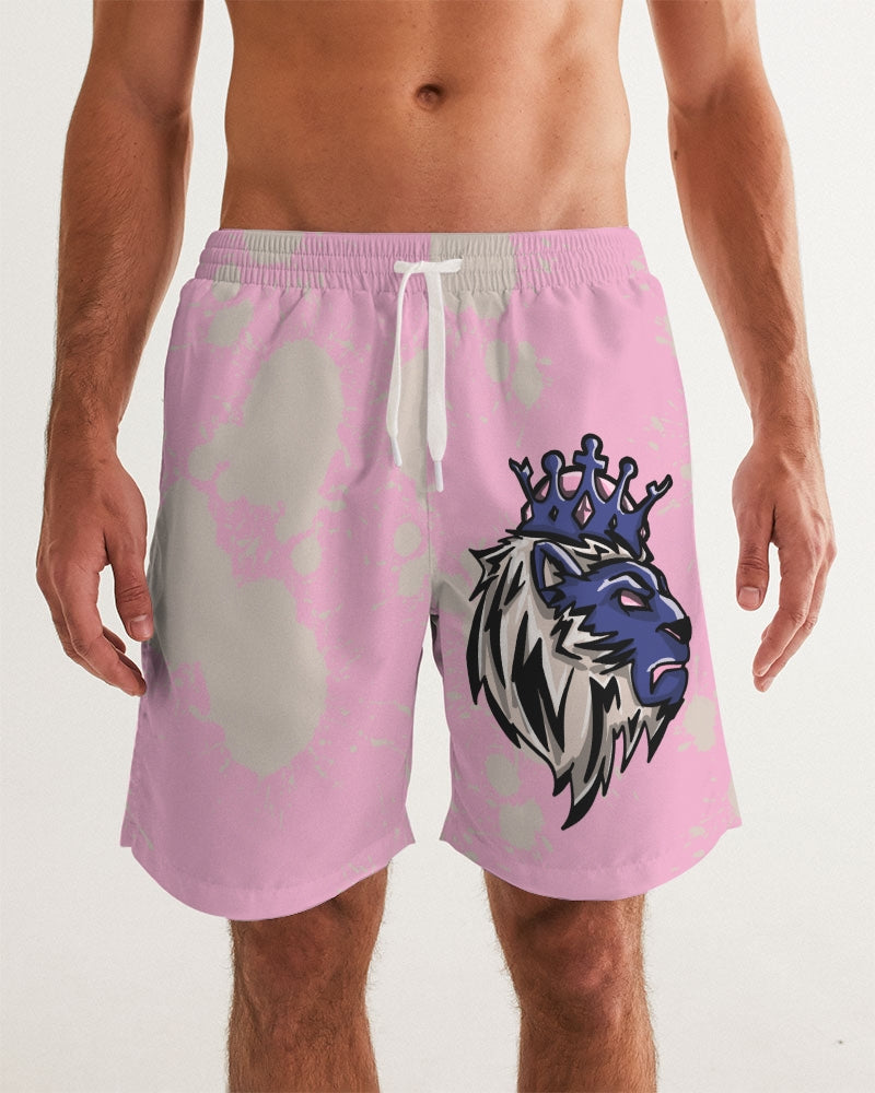 Sapphire 7’s (Pink Splatter) Men's Swim Trunk