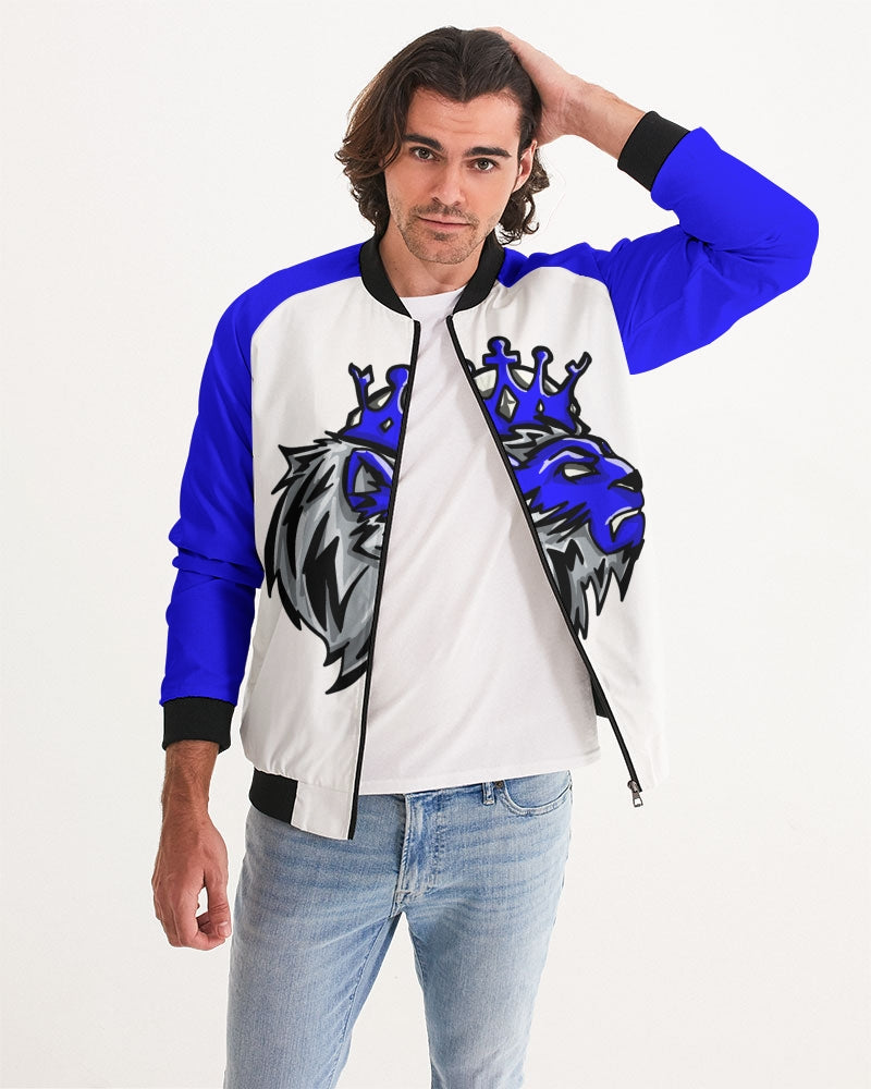 Racer Blue 5’s (White) Men's Bomber Jacket