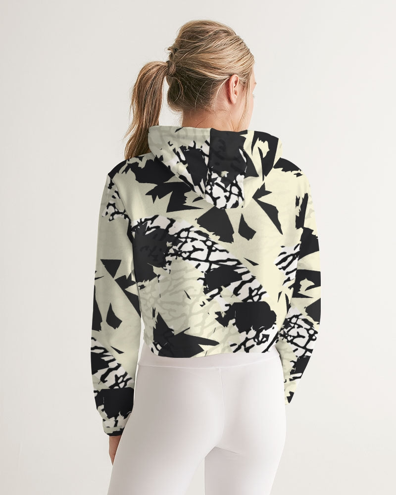 Reimaged 3’s (Elephant print Multi) Women's Cropped Hoodie