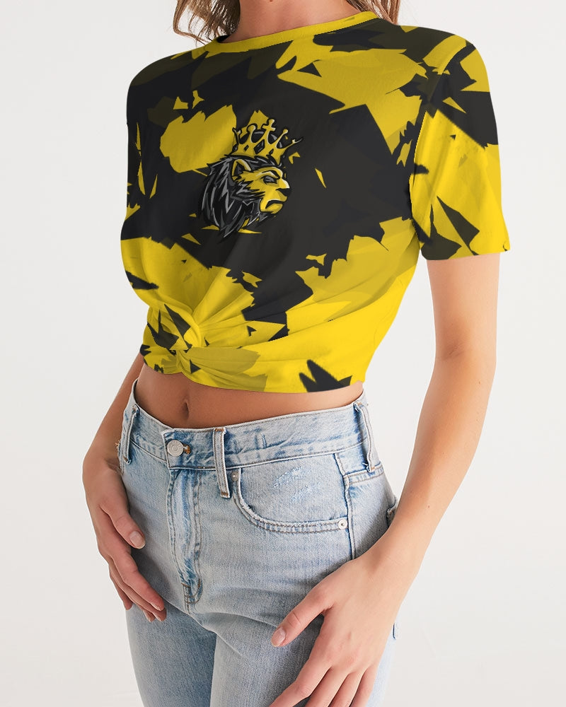 Thunder 4’s (Multi) Women's Twist-Front Cropped Tee