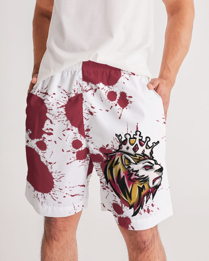 Cardinal 3’s (White/Red Splatter) Men's Jogger Shorts